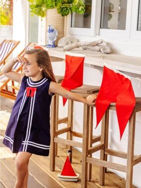 Madge Main Sail Dress | Nantucket Navy